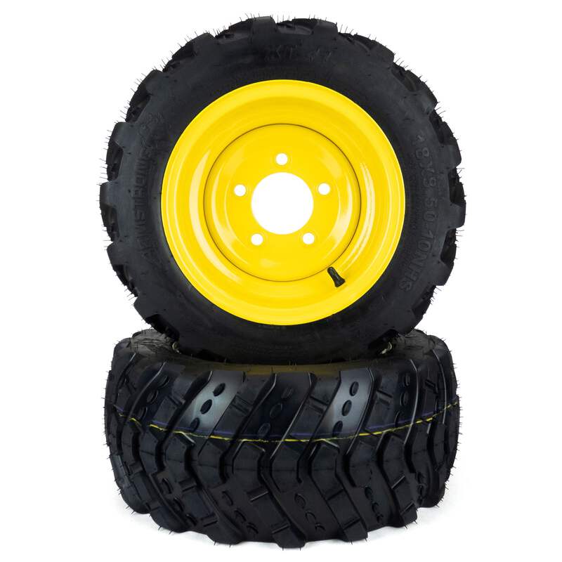 2) Aggressive Tire Assemblies 18x8.50-10 John Deere 1023E 1026R
