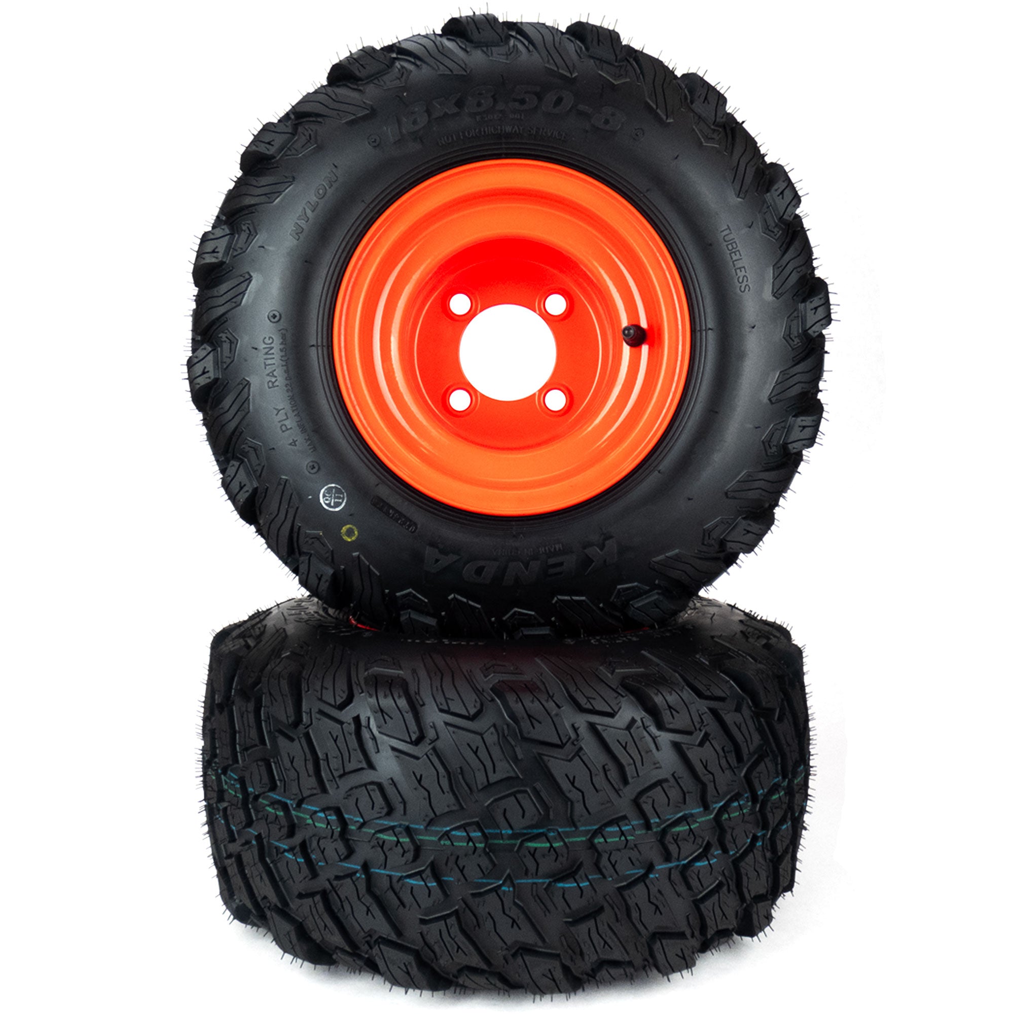 2) Reaper Turf Tire Assemblies 18x8.50-8 Fits Bad Boy MZ 42