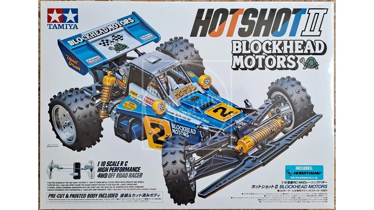 Tamiya RC 1/10 Hotshot II 4WD Blockhead Motors Kit w/ 540