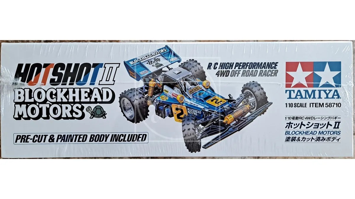 ホビーラジコン TAMIYA HOT SHOT II BLOCKHEAD MOTORS Tamiya 1/10 Hotshot II Blockhead Motors 4x4 Off-Road Buggy Kit