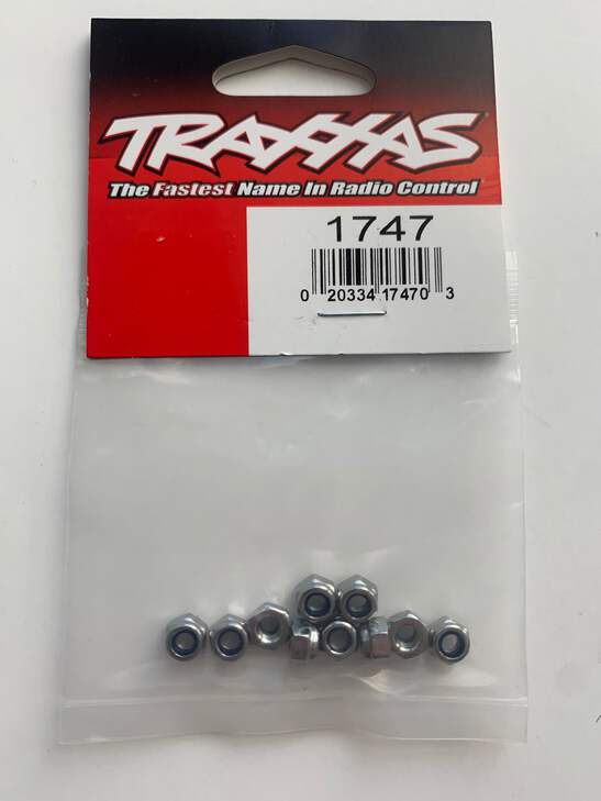 Traxxas 1747 4mm Nylon Locknuts - 10-Pack Replacement Hardware For RC Vehicles