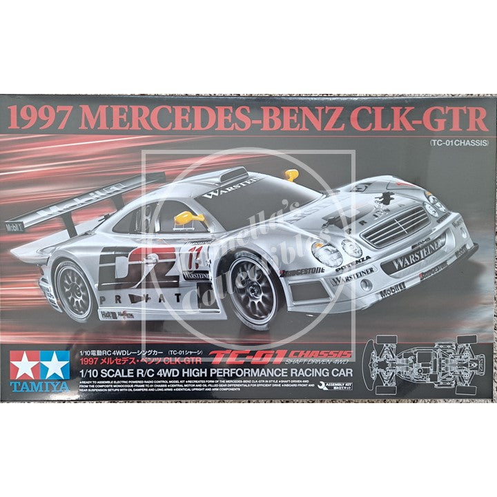メルセデス・ベンツ CLK-GTR ラジコン メルセデス・ベンツ CLK-GTR」の電動RCカーが、ボディをシルバー