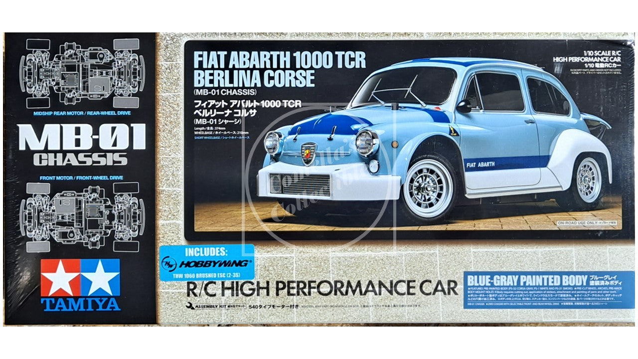 Tamiya 1/10 Fiat Abarth 1000 TCR 2WD Kit MB-01 Chassis Motor