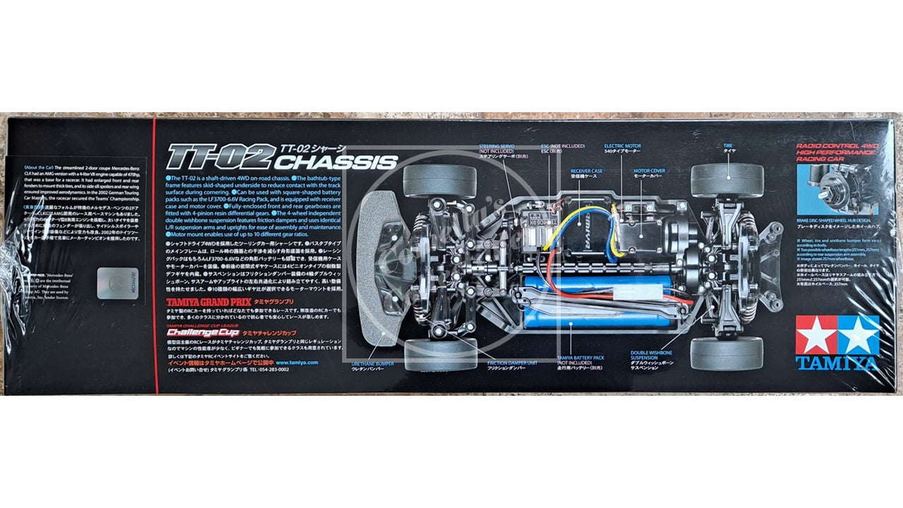 Tamiya 1/10 '02 Mercedes-Benz CLK AMG 4WD Kit TT-02 with Motor