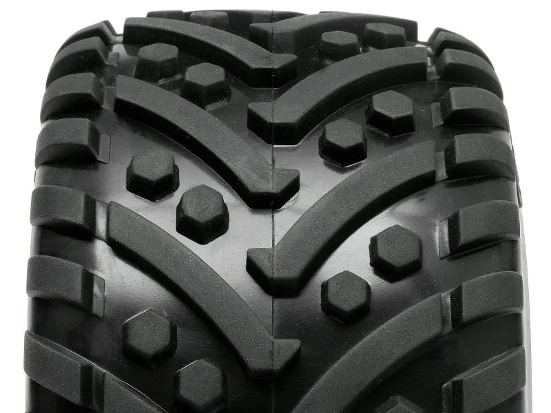 HPI Racing Mounted Goliath Tire & Blast Chrome Wheel (1 pr