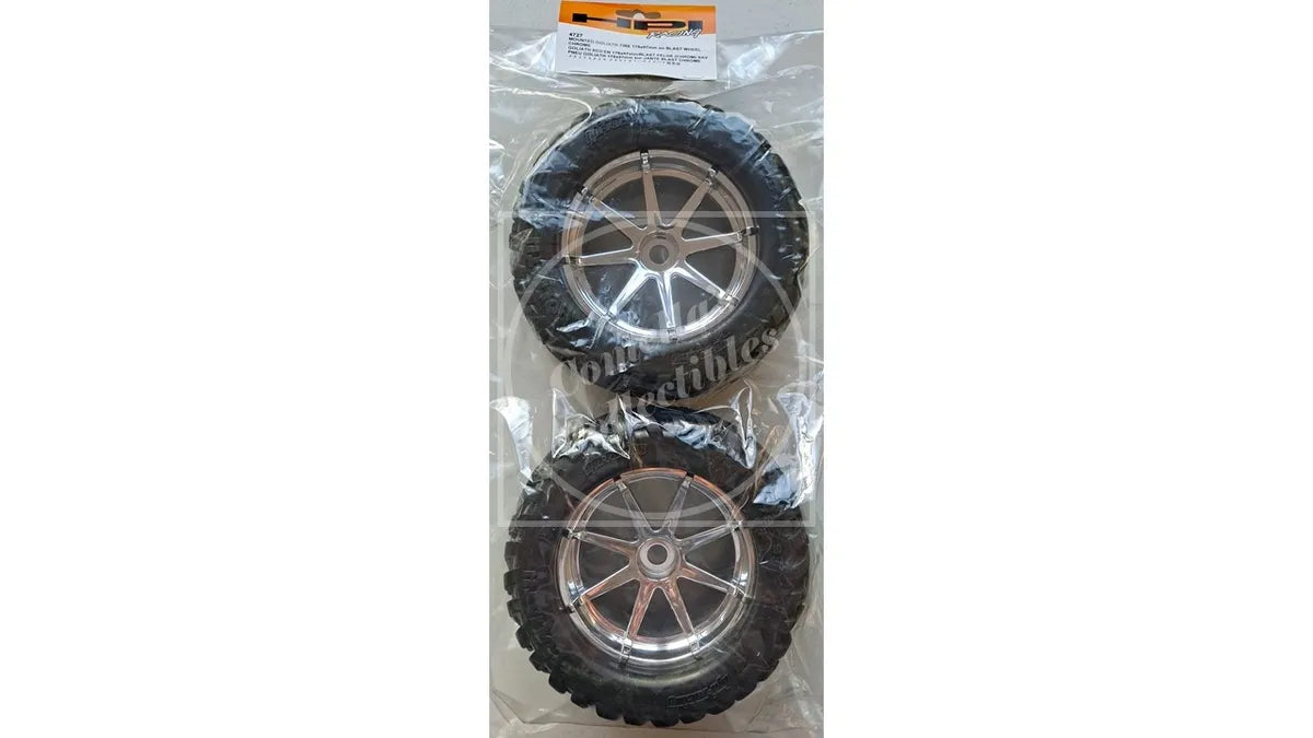 hpiサベージ　タイヤ　GOLIATH HPI Racing Mounted Goliath Tire & Blast Chrome Wheel (1 pr