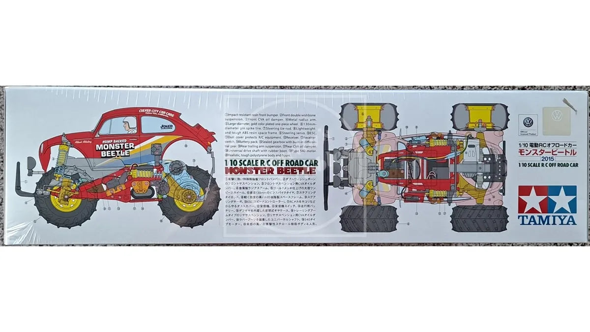 Tamiya 58618 RC 1/10 VW Monster Beetle 2015 2WD Kit with 540 Motor