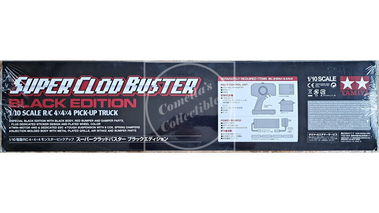 【新品】クラッドバスター ブラックエディションCLOD BUSTER Ltd Ed Tamiya 1/10 Super Clod Buster Black 4WD Kit with 540
