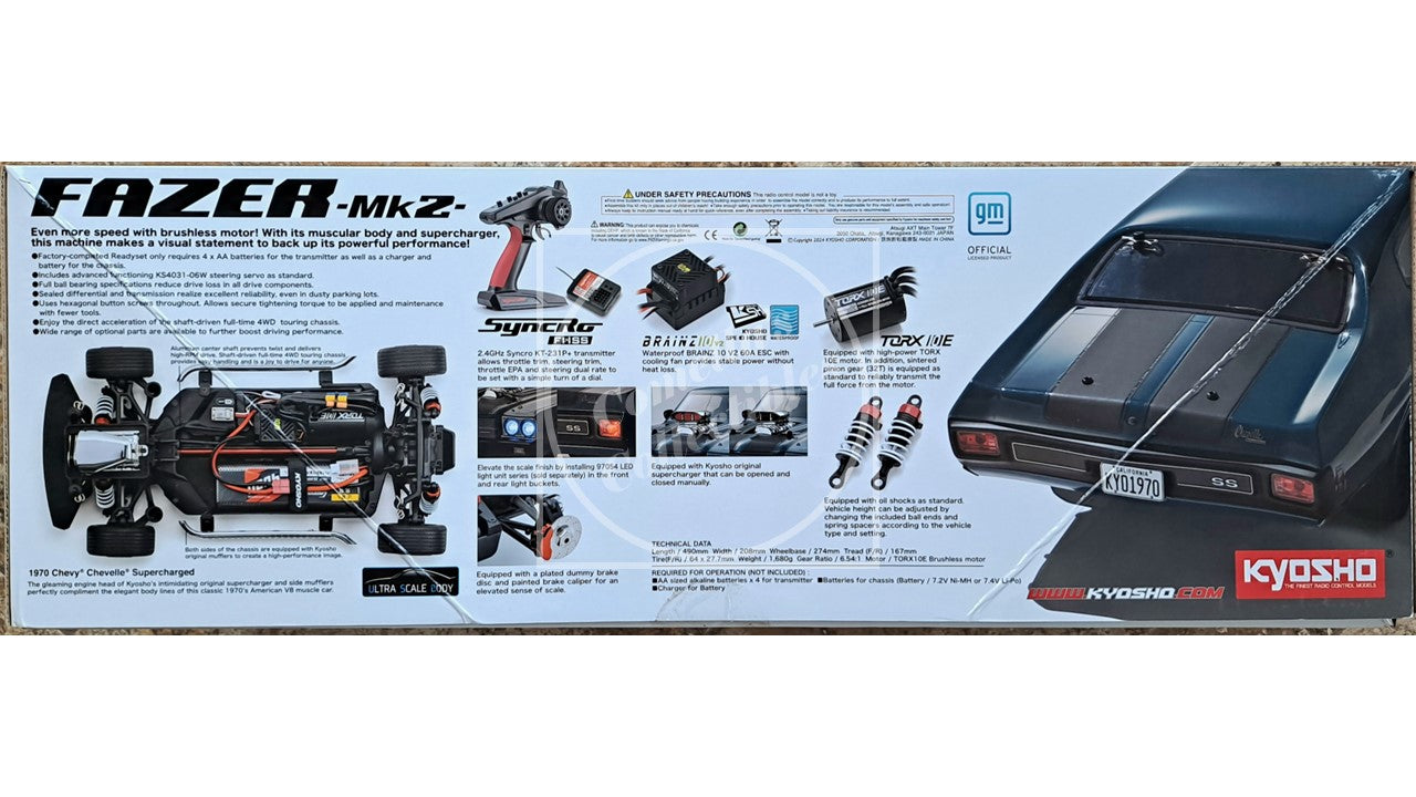 Kyosho Fazer Mk2 '70 Chevy Chevelle Supercharged VE D Blue RTR