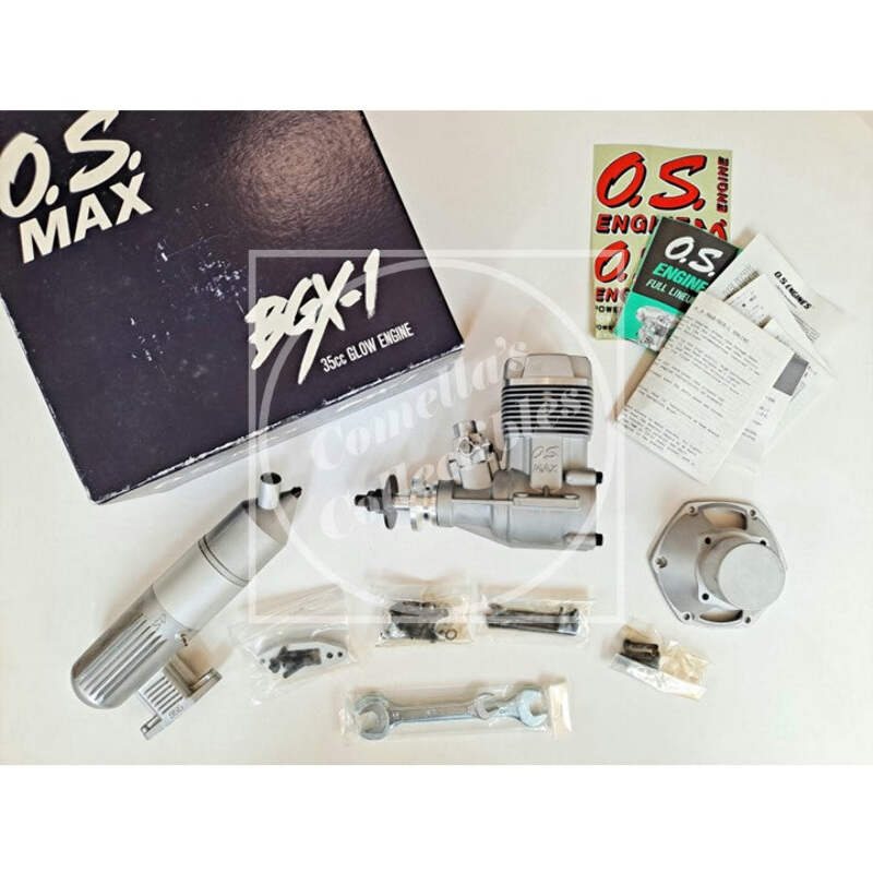 NOS NIB OS Max BGX-1 Nitro Engine #19300 and Silencer #855