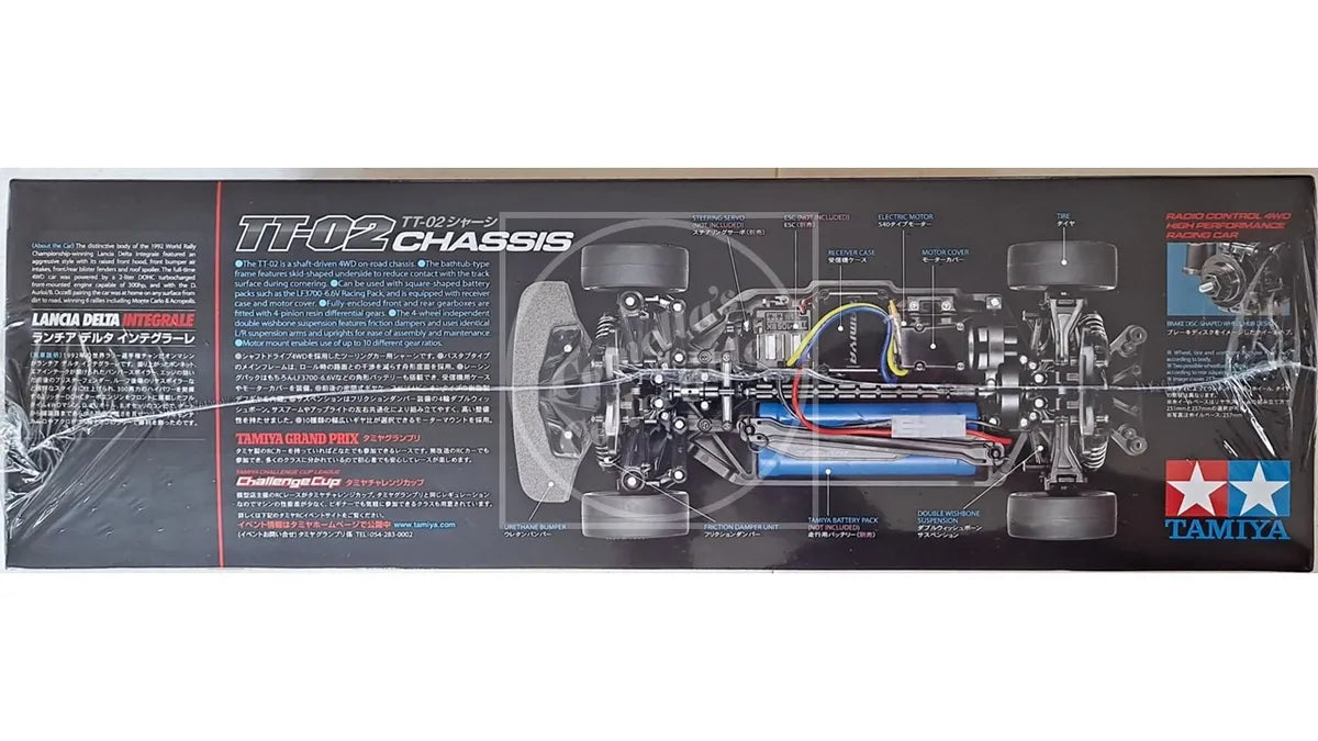 Tamiya 1/10 Lancia Delta Integrale 4WD Kit TT-02 Chassis Motor