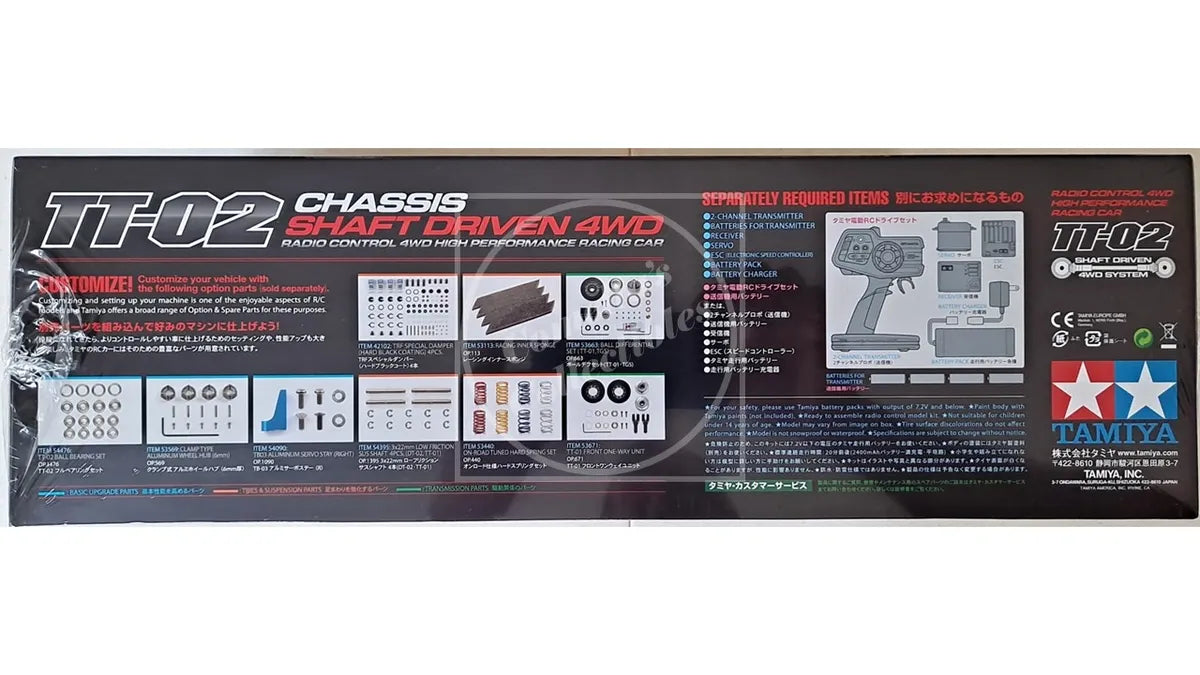 Tamiya 1/10 Lancia Delta Integrale 4WD Kit TT-02 Chassis Motor