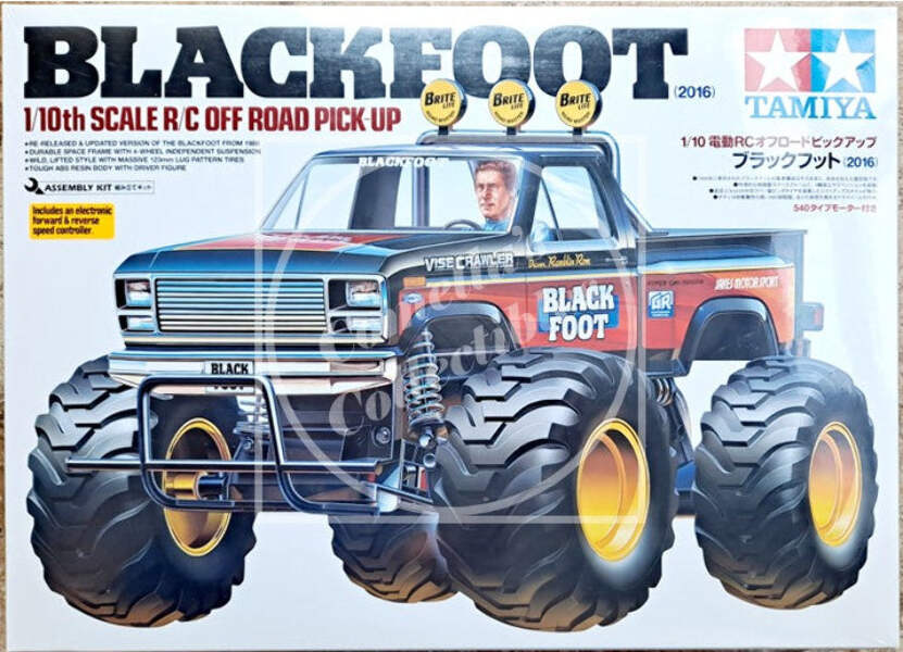 Tamiya RC 1/10 Blackfoot 2016 2WD Kit with 540 Motor & ESC