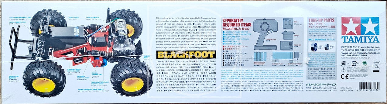 Tamiya RC 1/10 Blackfoot 2016 2WD Kit with 540 Motor & ESC