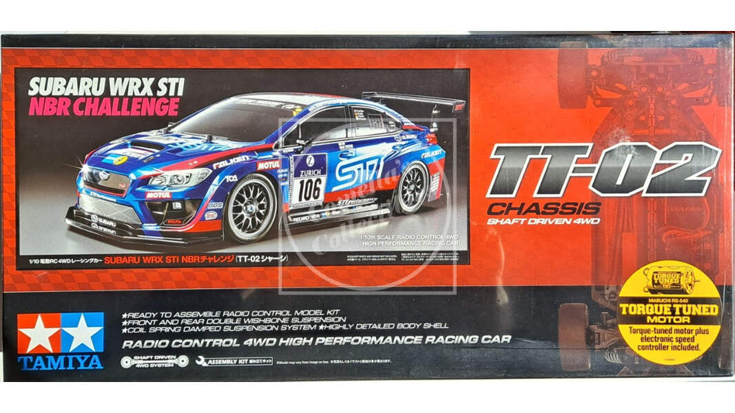 【セール】 Tamiya Chassis TT-02 with Kit Race 4WD STI WRX Subaru 1/10 ホビーラジコン