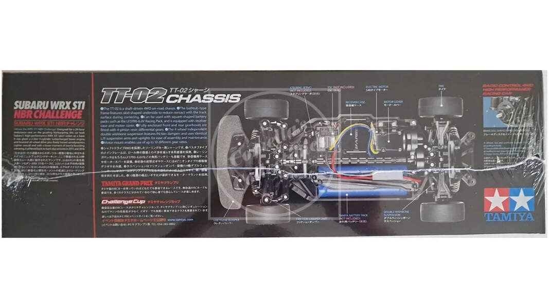 Tamiya 1/10 Subaru WRX STI 4WD Race Kit with TT-02 Chassis Motor