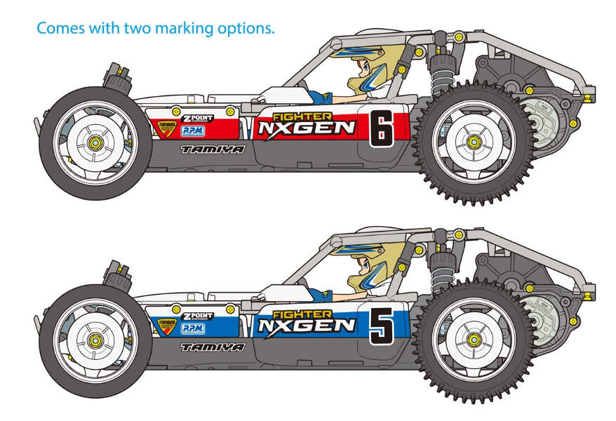 Tamiya RC Fighter NXGEN 1/10 2WD Buggy Kit DT-04 Chassis