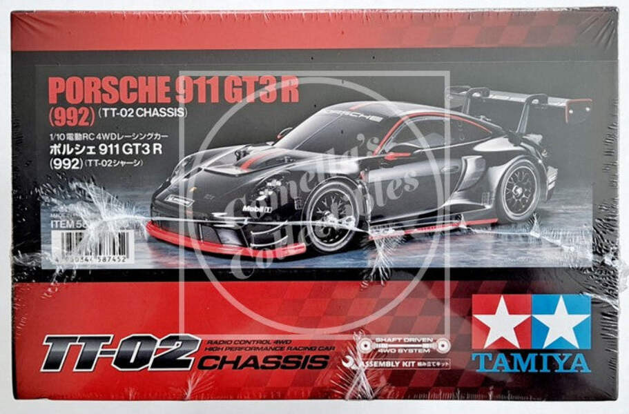Tamiya 1/10 Porsche 911 GT3 R (992) 4WD Kit TT-02 Chassis w/ Motor