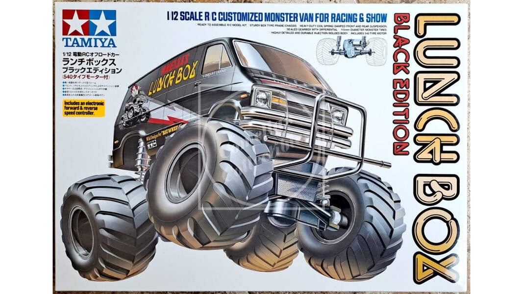 Tamiya 1/12 RC Lunch Box Black Edition 2WD Kit with 540 Motor