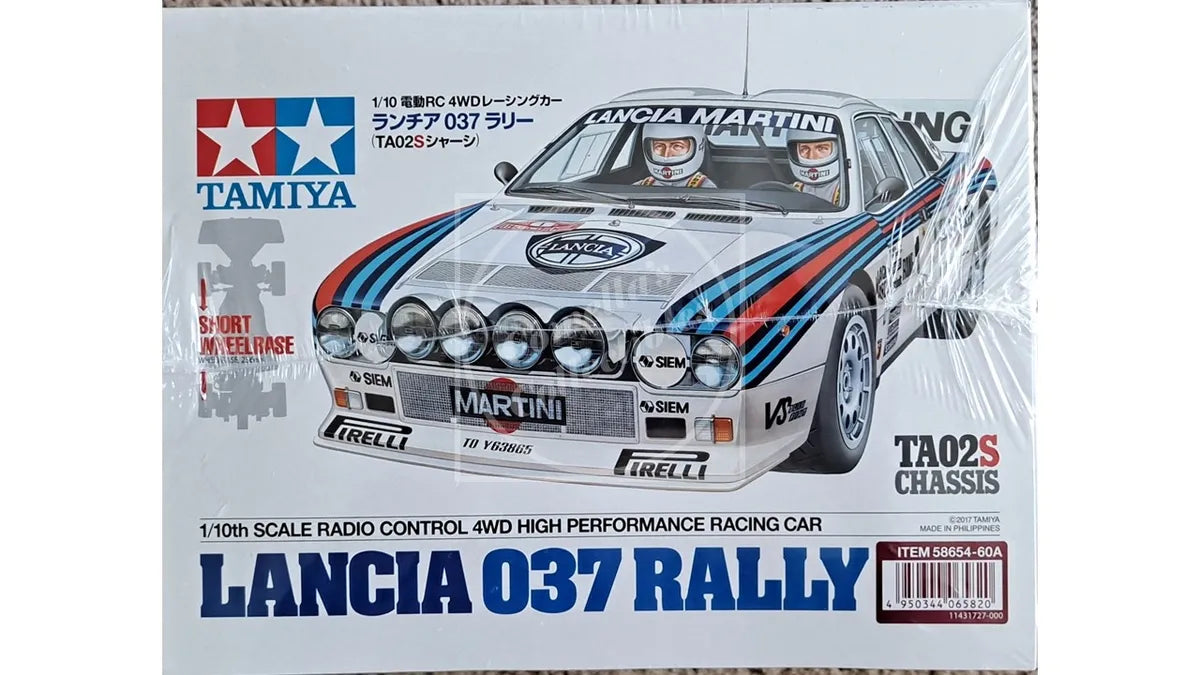 Tamiya RC 1/10 Lancia 037 Rally 4WD Kit TA02S Chassis w/ Motor