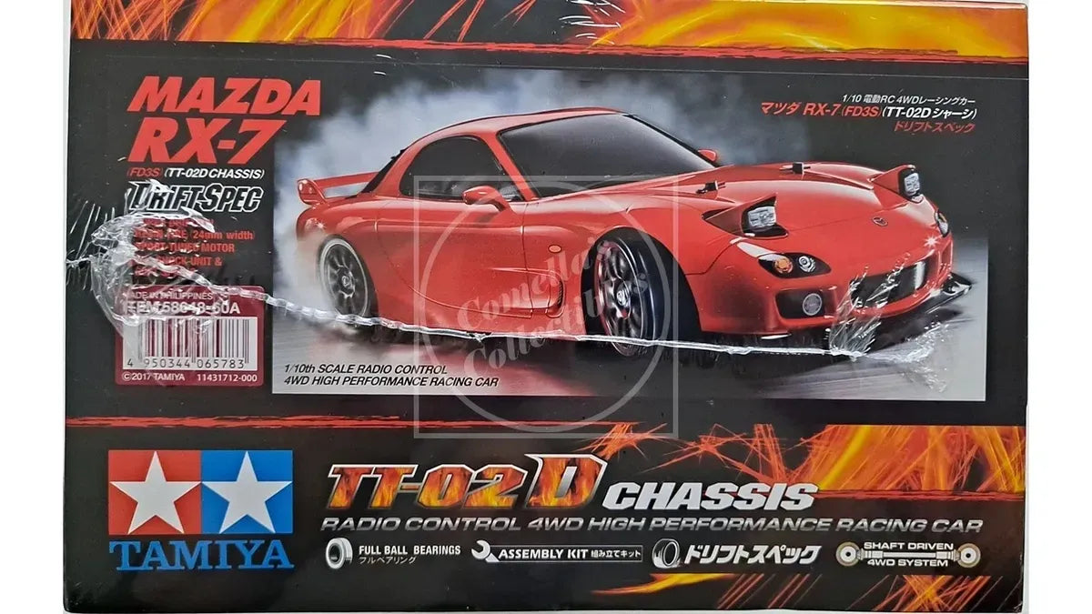 Tamiya RC 1/10 Mazda RX-7 (FD3S) 4WD Drift Spec Kit TT-02D Chassis
