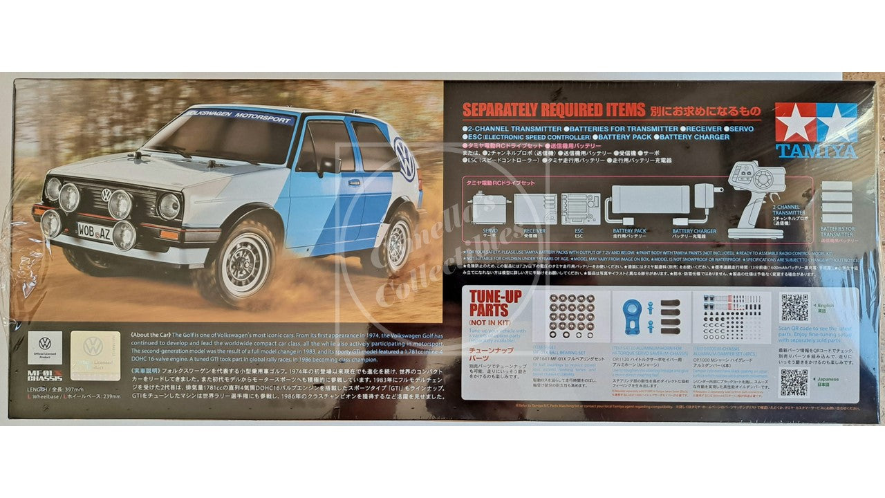タミヤTAMIYA Volkswagen Golf 1/10　MF01X Tamiya Volkswagen Golf MK2 GTI 16V 1/10 4WD Electric Rally