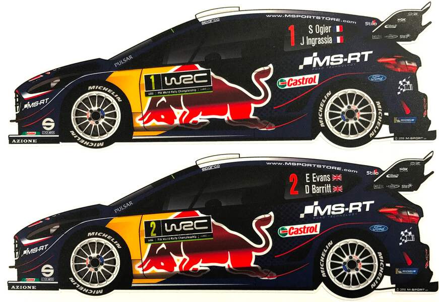 2018 M Sport Ford World Rally Team Fiesta Wrc Sticker Set Ebay