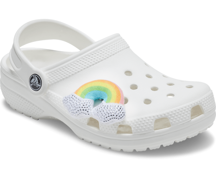 1x Crocs Plush Studded Rainbow Jibbitz Shoe Charm - 100% Authentic