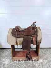 15" Circle Y Western Ranch Saddle, 6" Gullet