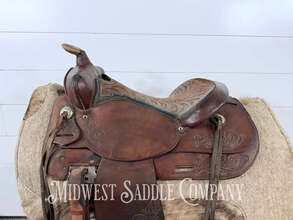 15" Circle Y Western Ranch Saddle, 6" Gullet