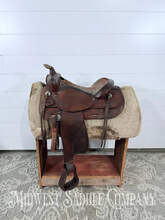 15" Circle Y Western Ranch Saddle, 6" Gullet