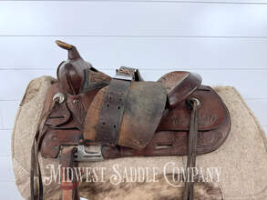 15" Circle Y Western Ranch Saddle, 6" Gullet