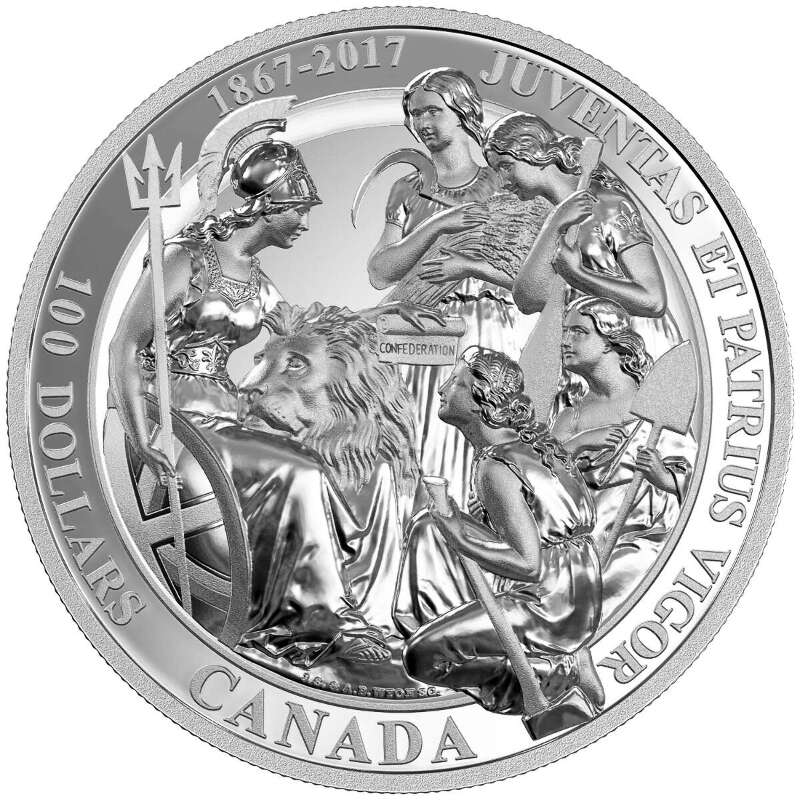 ニューヨーク　2027～2029 2017 $100 The 1867 Confederation - Pure Silver Coin | eBay