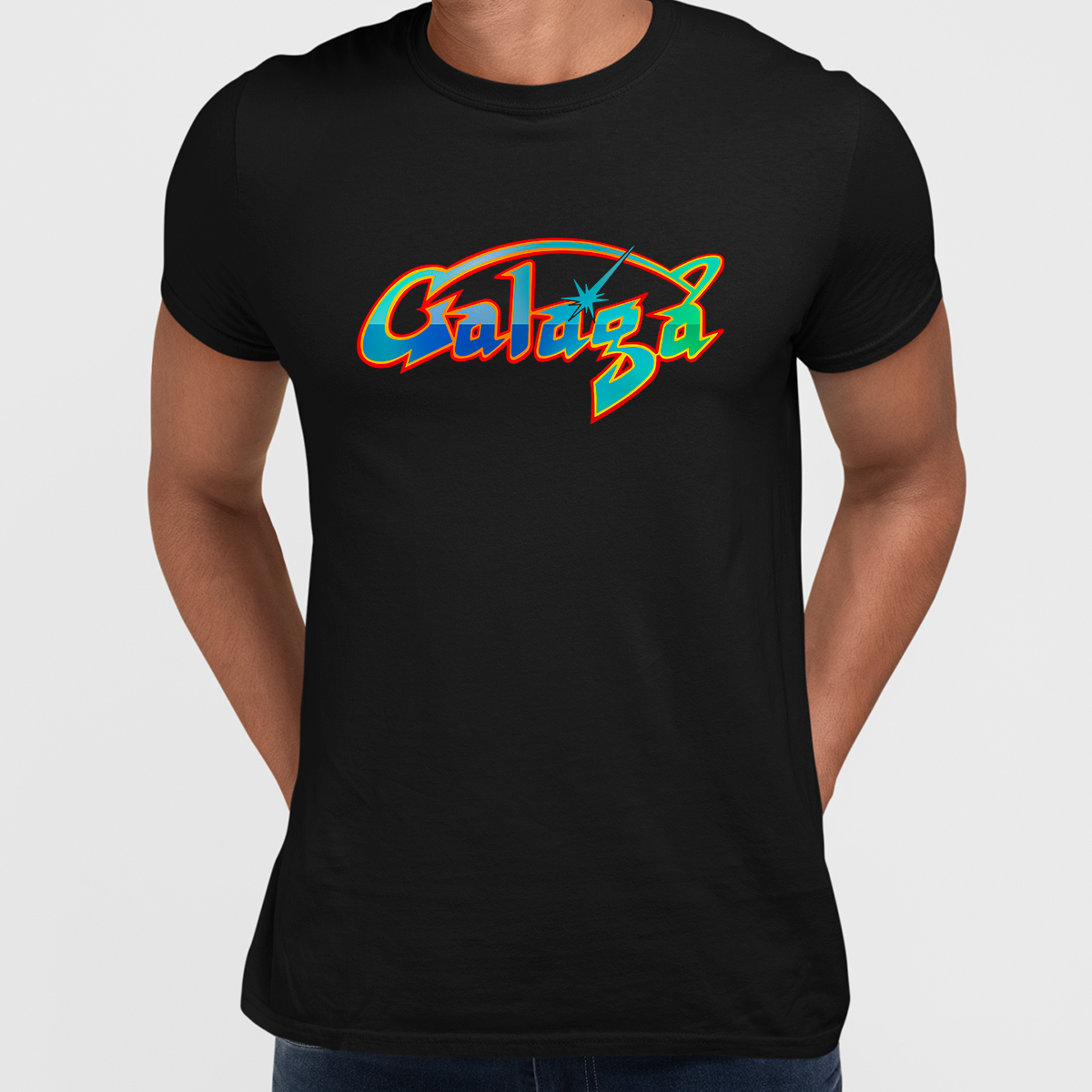 Mens Women Cotton Retro Super Mario Galaga Arcade Namco Atari Gaming T Shirt