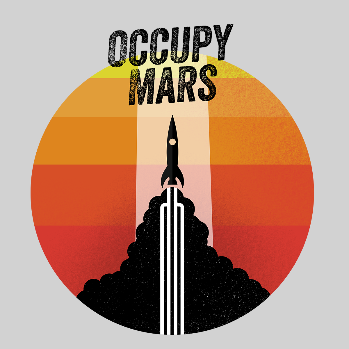 Occupy Mars Amazing Nasa Space SpaceX Rocket Stars Crew Neck T Shirt