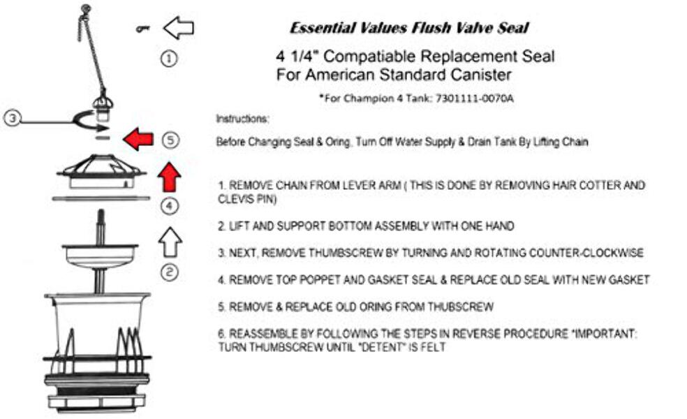 3 Pack Flush Valve Seals For American Standard Eljer Toilets Best Replacement Ebay