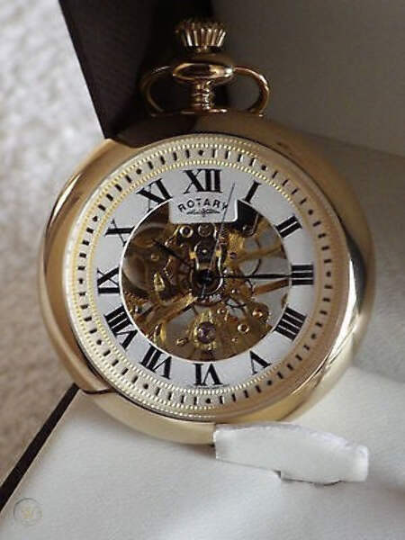 Rotary Gold Plated Skeleton Pocket Watch Ebay Skeleton watches are great conversation starters, purely on their visual presence: ebay