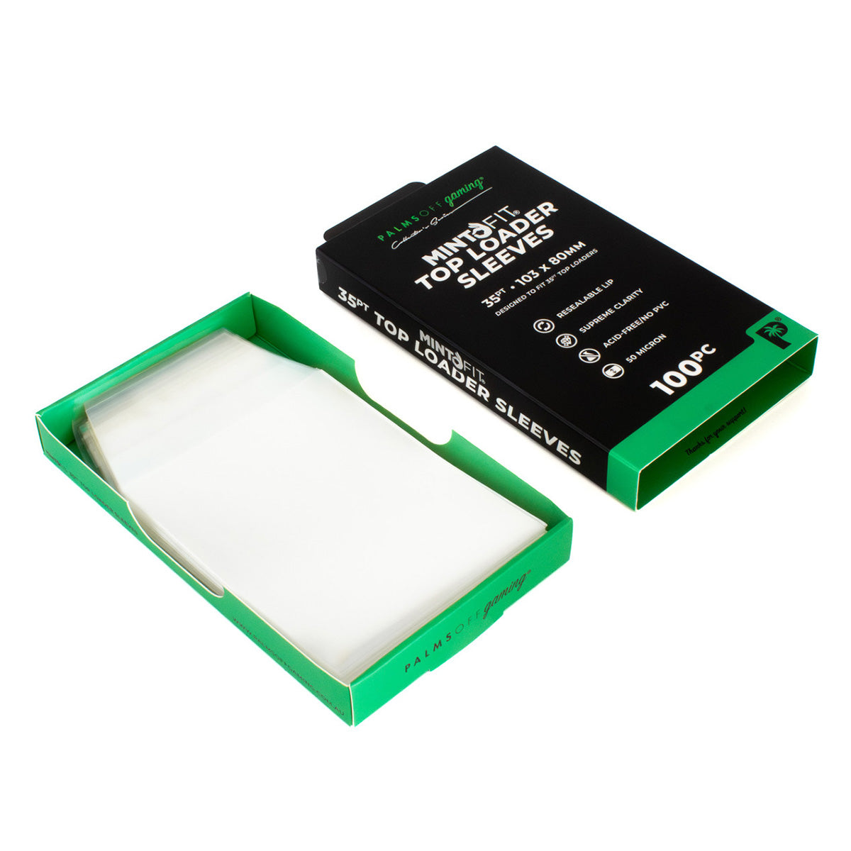 Mint-Fit Top Loader Sleeves - 35pt - 100pc