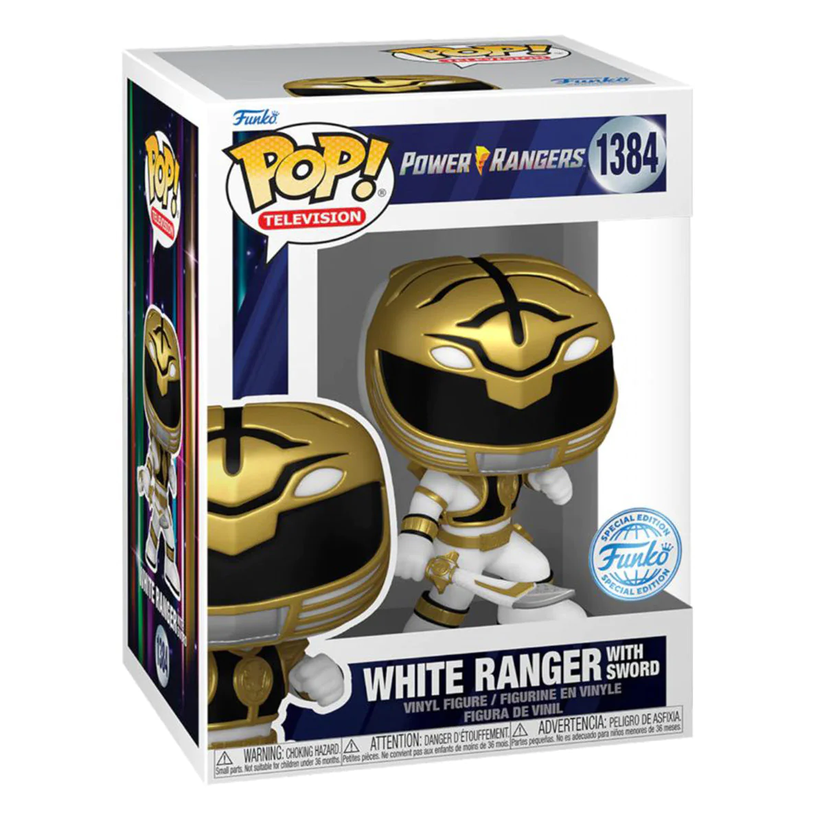 Power Rangers 30th Anniversary - White Ranger with Sword Pop! Vinyl