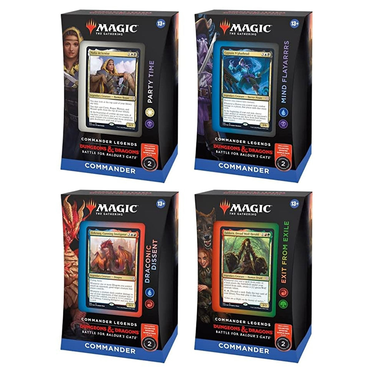 Magic Commander Legends: Battle for Baldurs Gate Commander Decks (Set of  4) MTG