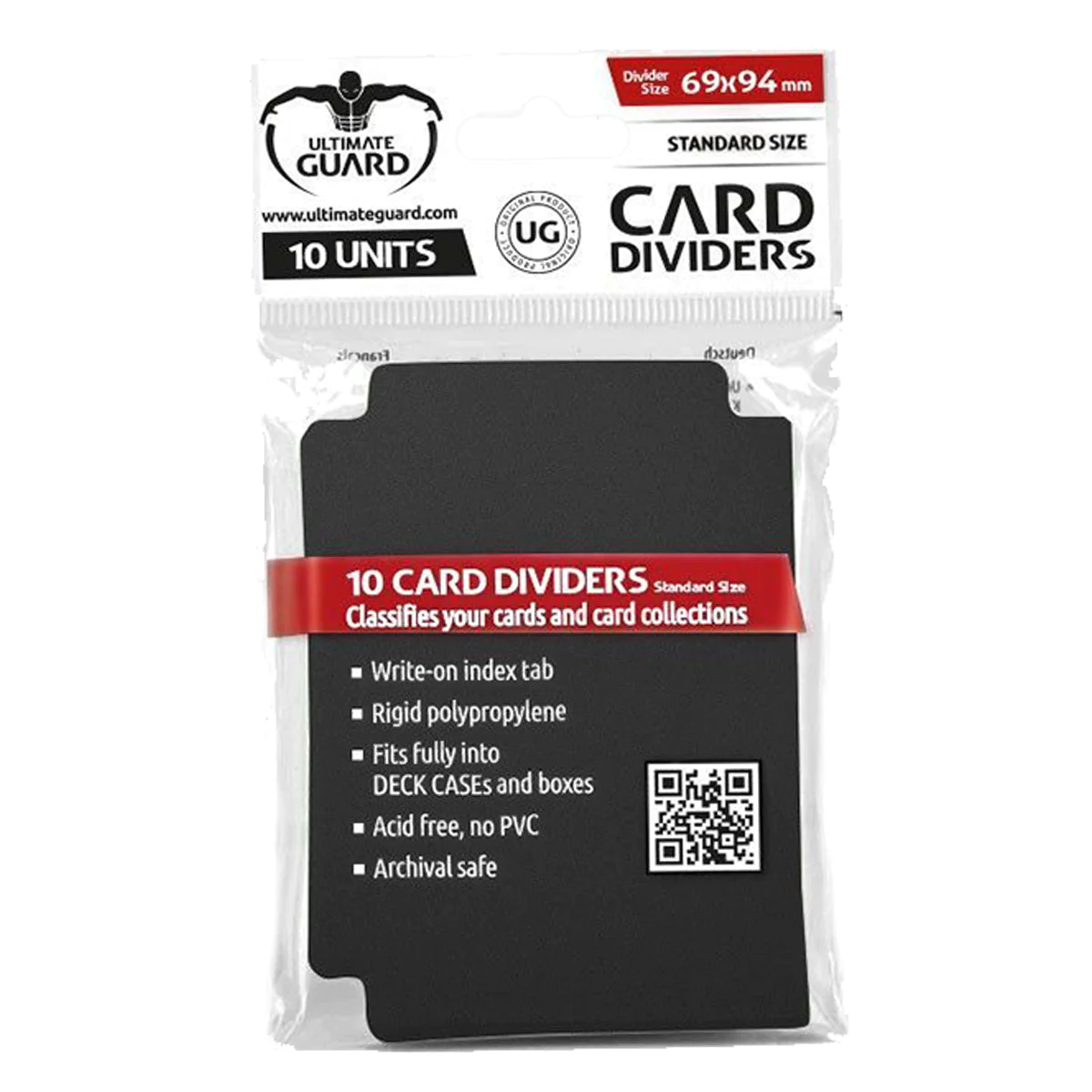 Ultimate Guard Card Dividers Standard Size Black 10ct
