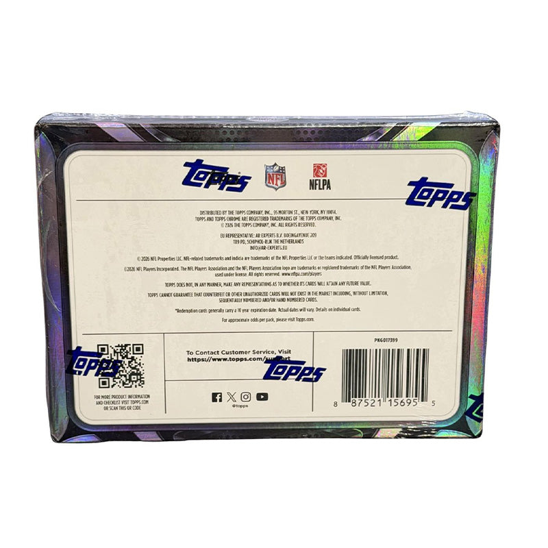 Topps 2025 Chrome Black Football Hobby Box