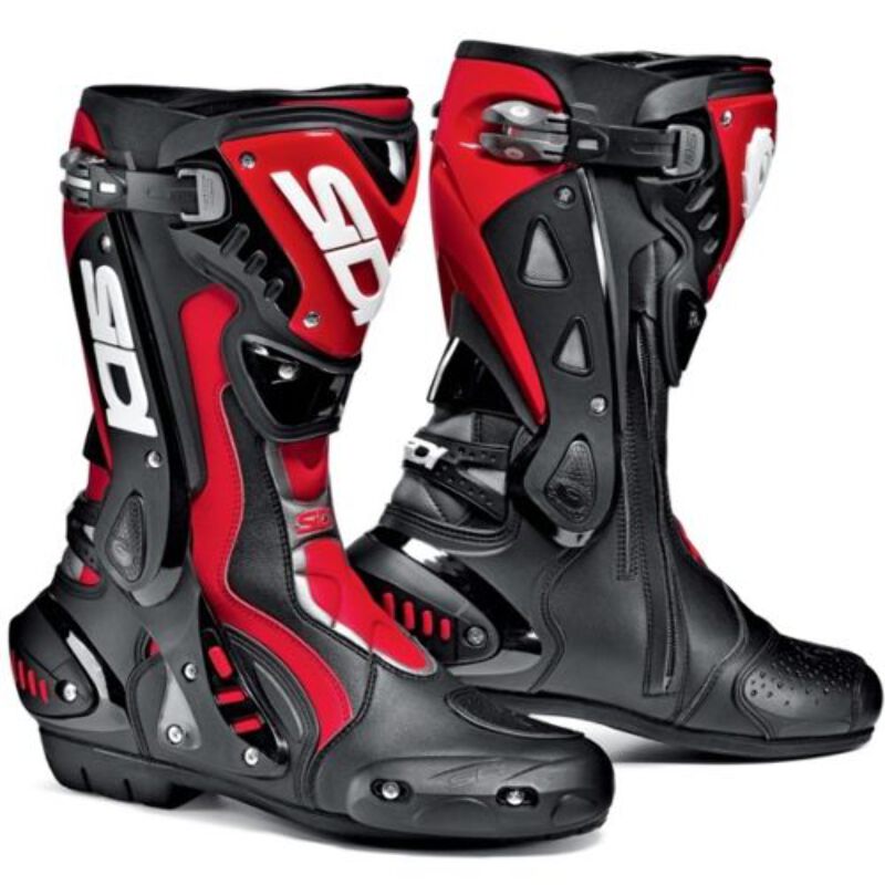 Sidi ST Motorcycle Motorbike Boots Black Red