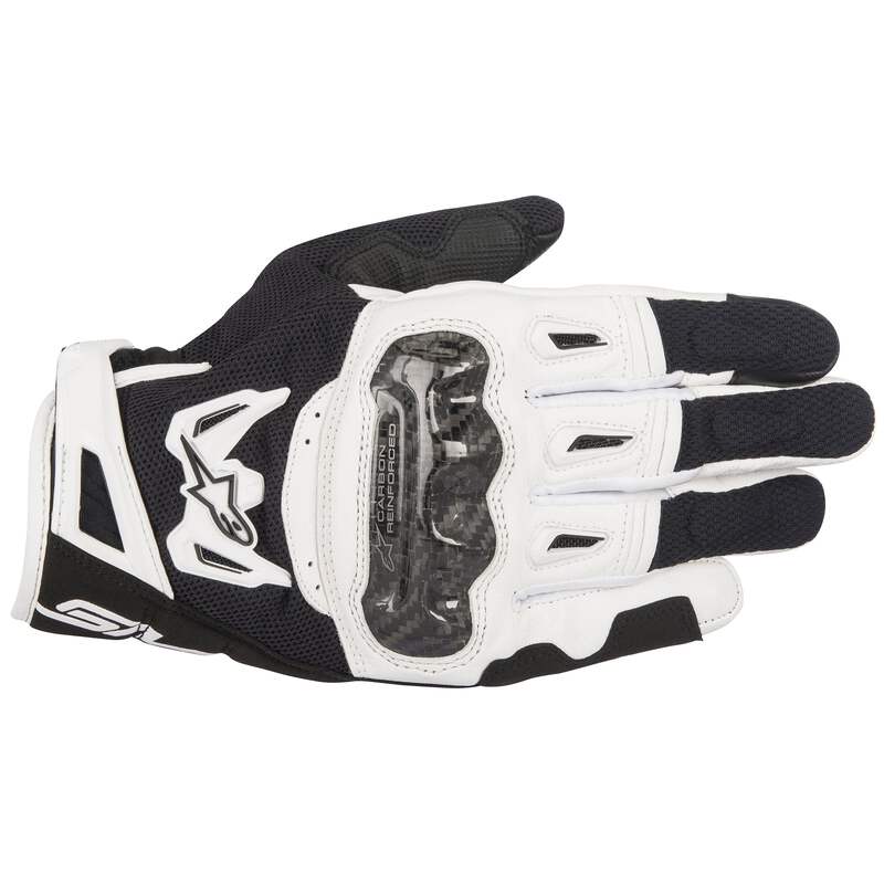Alpinestars SMX-2 Air Carbon V2 Motorcycle Gloves Black White
