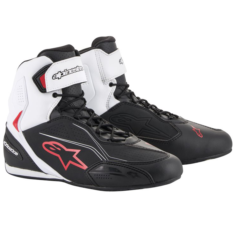 Alpinestars Faster-3 Motorcycle Motorbike  Boots Black White Red