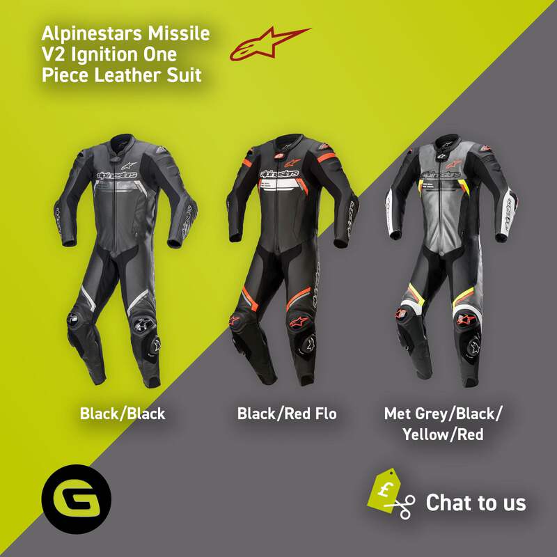 アルパインスターズ STELLA MISSILE v2 LEATHER SUIT Alpinestars Missile V2 Ignition Leather Motorcycle Suit | eBay UK