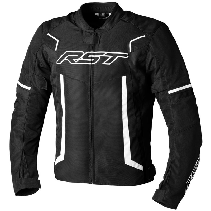 RST Pilot Evo Men's Textile Motorcycle Jacket - Black/Black/White