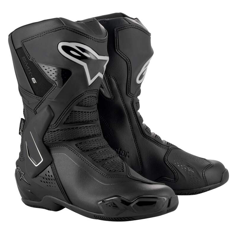 Alpinestars  SMX-6 V3 Stella Motorcycle Motorbike Boots Drystar Black Silver