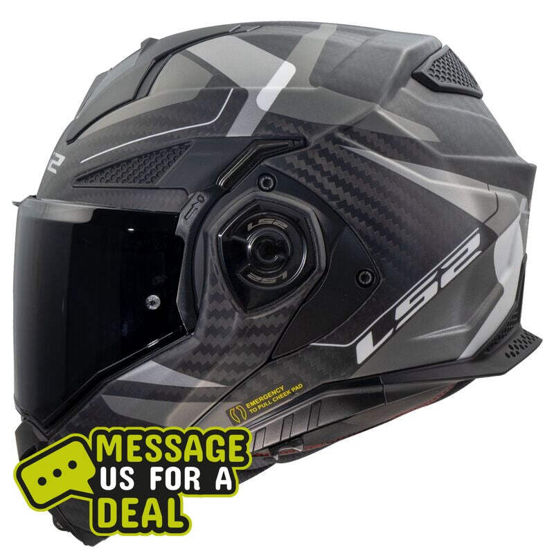 LS2 FF901 ADVANT X CARBON HORIZON SILVER GREY Matt-06 (Includes Additional Dark Visor)
