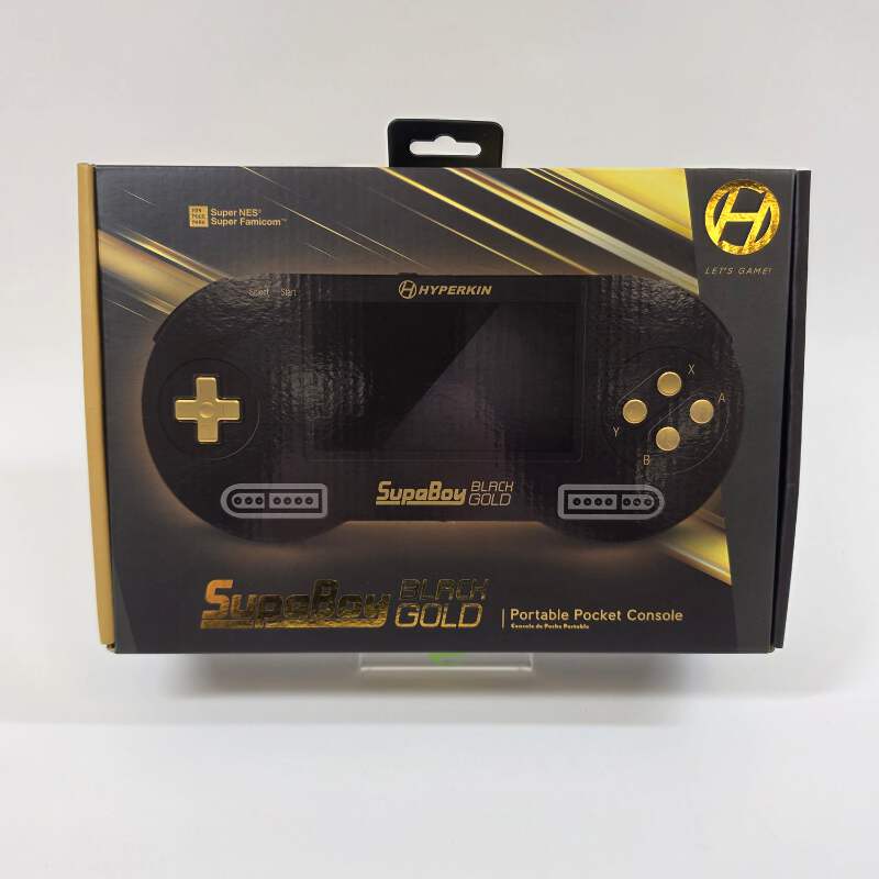 HyperKin SupaBoy Black/Gold Portable Pocket Console For SNES | eBay